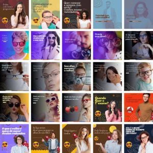 Pack Canva Óticas Oftalmologista 340 Modelos Editáveis+ Bônus