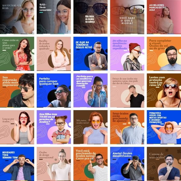 Pack Canva Óticas Oftalmologista 340 Modelos Editáveis+ Bônus