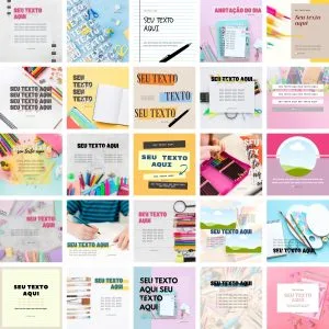 Pack Canva Papelaria Livraria 2.0 25 Modelos Editáveis+ Bônus