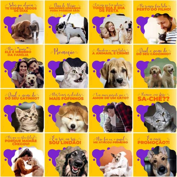 Pack Canva Pet Shop 200 Modelos Editáveis+ Legendas