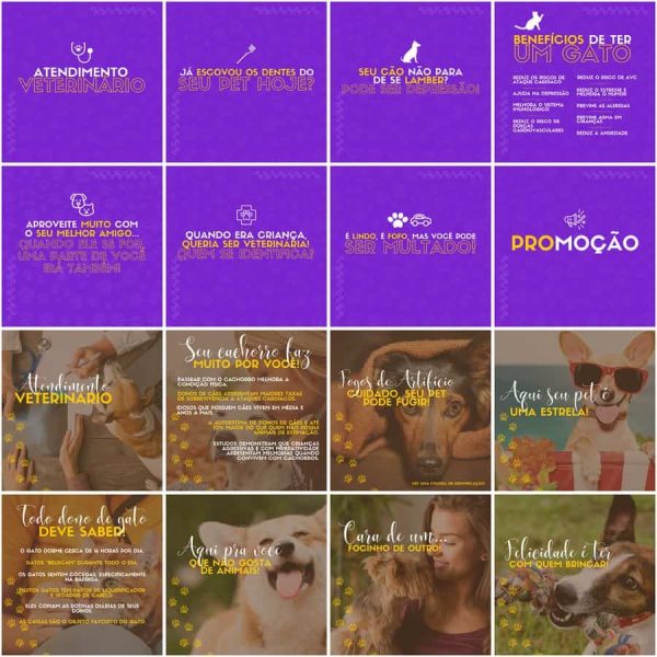 Pack Canva Pet Shop 200 Modelos Editáveis+ Legendas