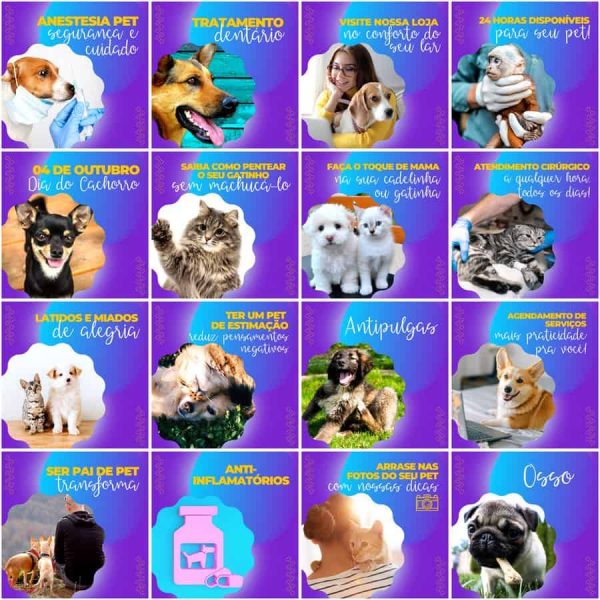 Pack Canva Pet Shop 200 Modelos Editáveis+ Legendas