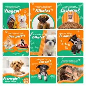 Pack Canva Pet Shop 30 Modelos Editáveis+ Bônus