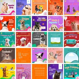 Pack Canva Petshop Pet Shop 360 Modelos Editáveis+ Bônus