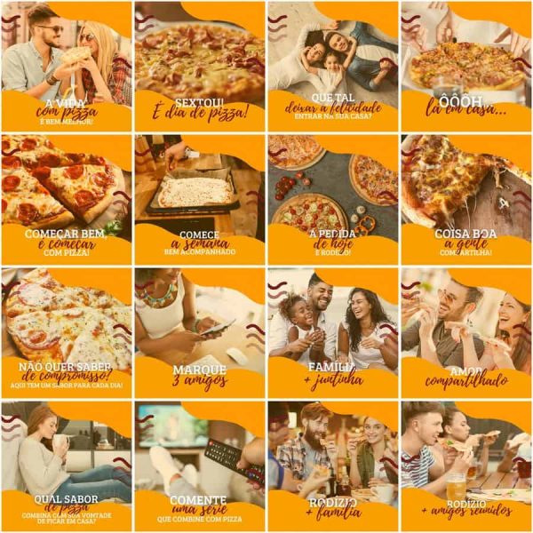 Pack Canva Pizzaria Pizza 200 Modelos Editáveis+ Legendas