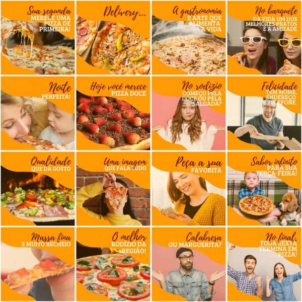 Pack Canva Pizzaria Pizza 200 Modelos Editáveis+ Legendas