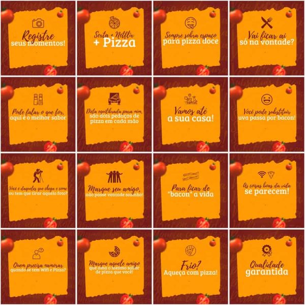 Pack Canva Pizzaria Pizza 200 Modelos Editáveis+ Legendas