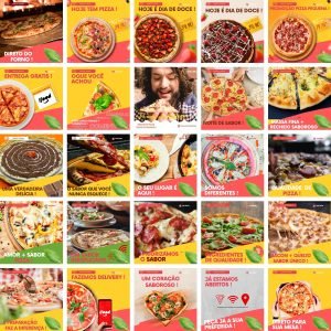 Pack Canva Pizzaria Pizza 400 Modelos Editáveis+ Bônus