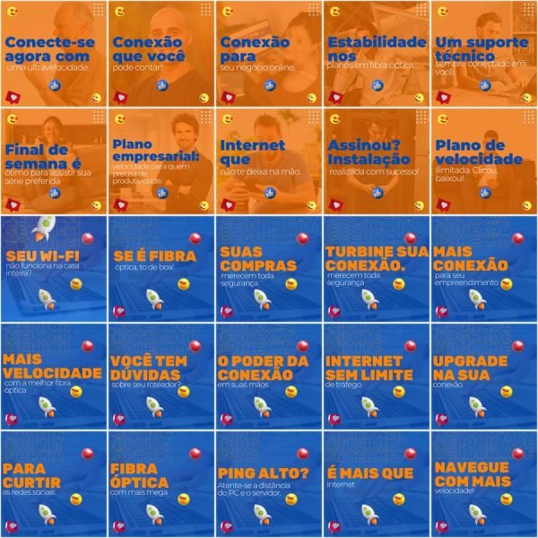 Pack Canva Provedor de Internet 200 Modelos Editáveis+ Legendas