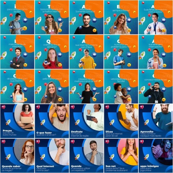 Pack Canva Provedor de Internet 200 Modelos Editáveis+ Legendas