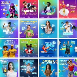 Pack Canva Provedor de Internet 4.0 40 Modelos Editáveis+ Bônus