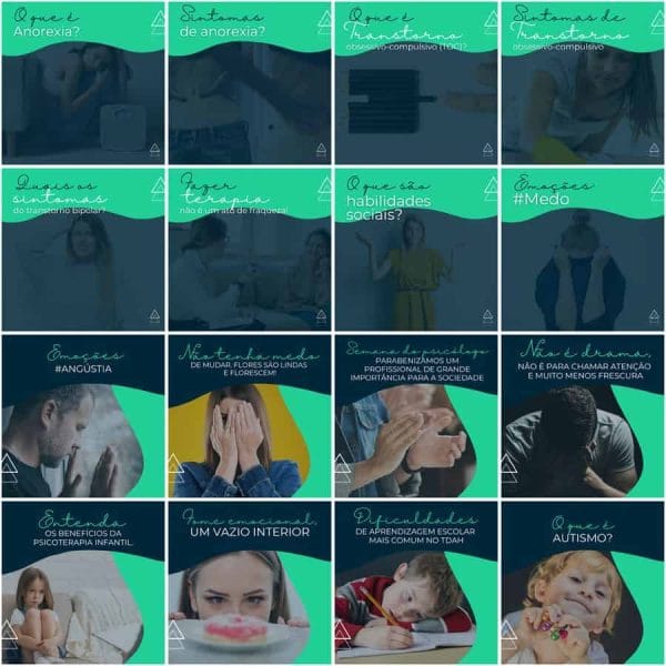 Pack Canva Psicólogo Psicologia 200 Modelos Editáveis+ Legendas