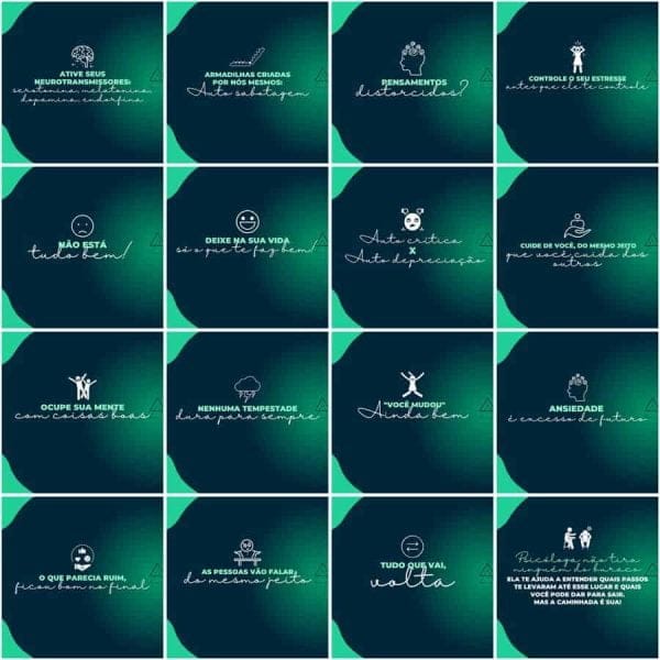 Pack Canva Psicólogo Psicologia 200 Modelos Editáveis+ Legendas