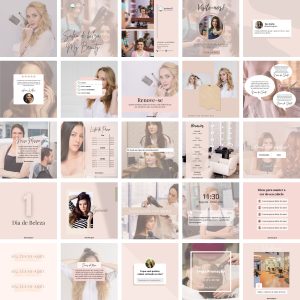 Pack Canva Salão de Beleza 25 Modelos Editáveis+ Bônus