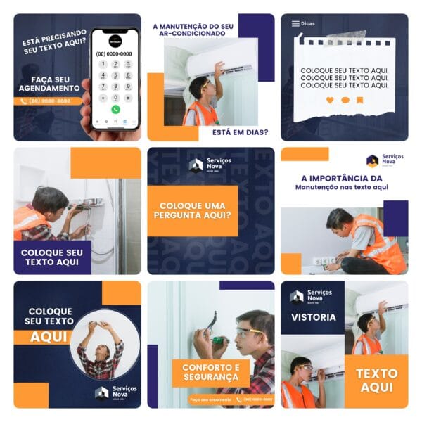 Pack Canva Serviços Gerais 30 Modelos Editáveis+ Bônus