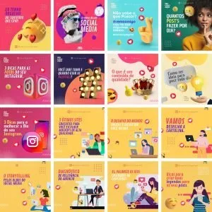 Pack Canva Social Media Marketing Digital 40 Modelos Editáveis+ Bônus