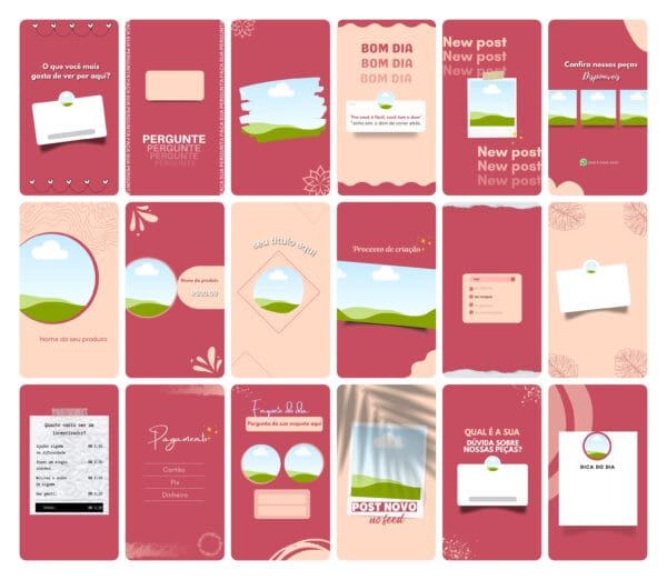 Pack Canva Sublimação Loja de Personalizados 120 Modelos EditáveisStories