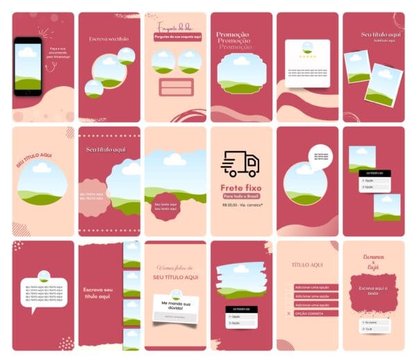 Pack Canva Sublimação Loja de Personalizados 120 Modelos EditáveisStories