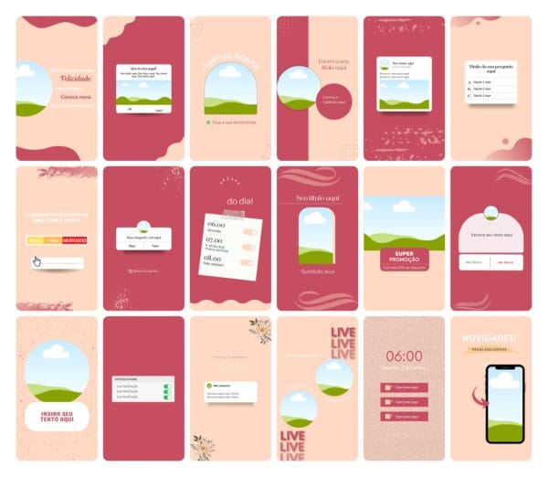 Pack Canva Sublimação Loja de Personalizados 120 Modelos EditáveisStories