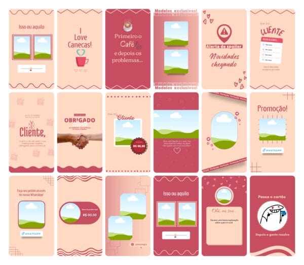 Pack Canva Sublimação Loja de Personalizados 120 Modelos EditáveisStories
