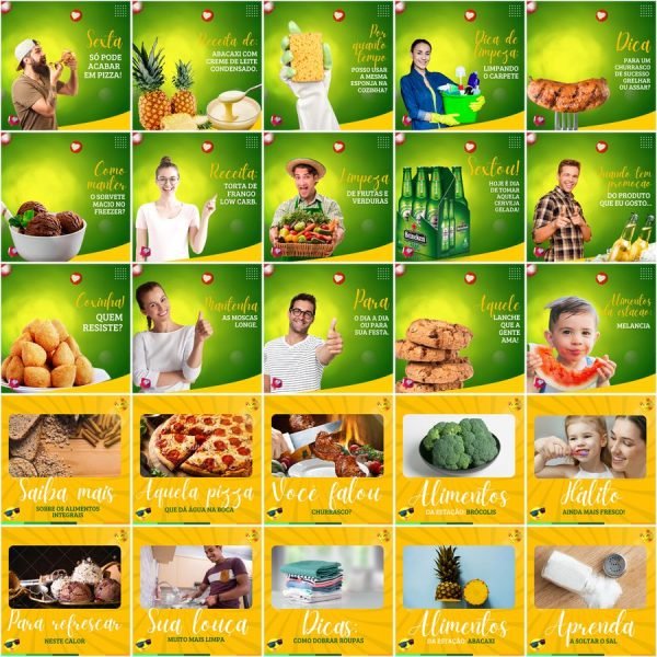 Pack Canva Supermercados 200 Modelos Editáveis+ Legendas