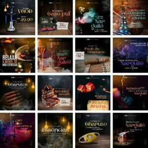 Pack Canva Tabacaria Narguile 30 Modelos Editaveis Bonus 2