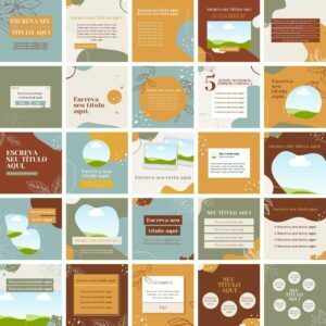 Pack Canva Terapia Floral 28 Modelos Editáveis+ Bônus