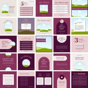Pack Canva Terapias Holística Editáveis 25 Modelos Editáveis+ Bônus