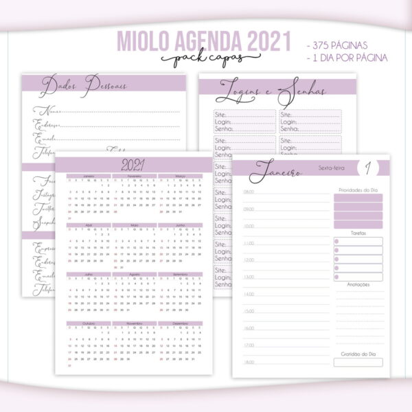 Pack Capas e Miolos 2021 - Arquivo Digital