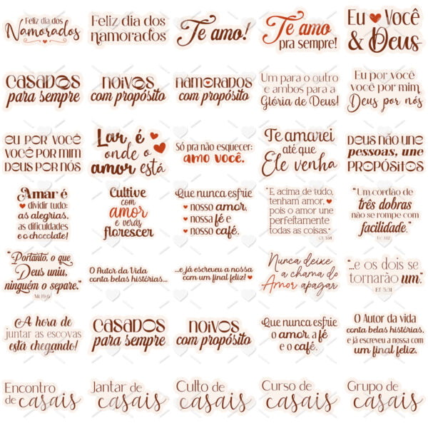 Pack Digital Imagens Aquarela Dia dos Namorados Cristão Love