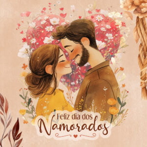 Pack Digital Imagens Aquarela Dia dos Namorados Cristão Love