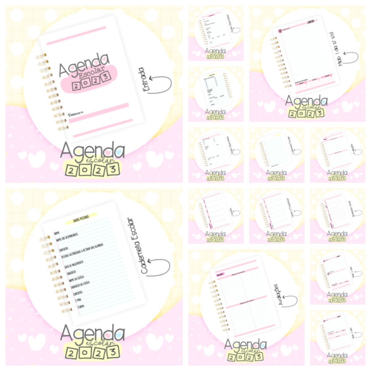 Pack Escolar Digital Infantil com Miolos Capas e Guardas 4 Pack Escolar Digital Infantil com Miolos Capas e Guardas - Imagem 4
