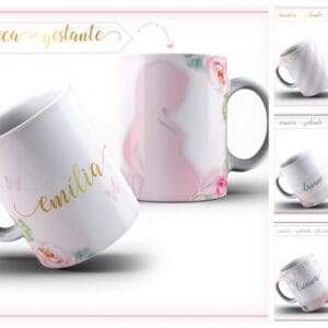 Pack Estampa Arte Caneca Gestante - Arquivo Digital