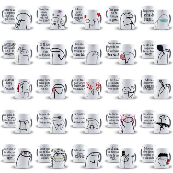 Pack Estampas Caneca Flork Editáveis Em Corel Sublimação