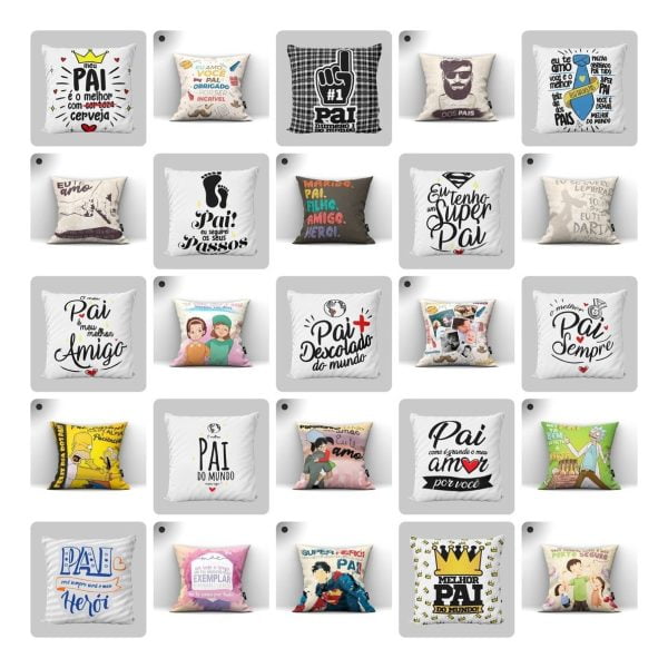 Pack Estampas Dia Dos Pais Caneca Camiseta Almofada Azulejo
