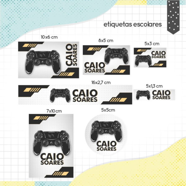 Pack Etiquetas Escolar - Arquivo Digital