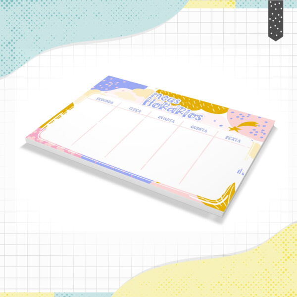 Pack Horários de Aula Menina e Menino - Arquivo Digital