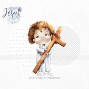 Pack Ilustrações Jesus Menino Santinhos para Personalizados