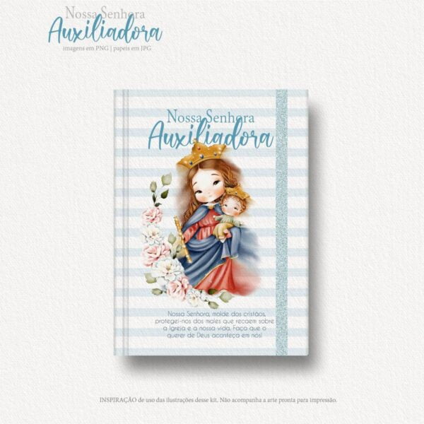 Pack Ilustrações Nossa Senhora Auxiliadora Santinhos Png