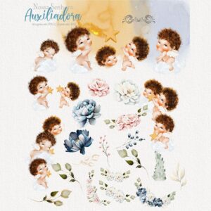 Pack Ilustrações Nossa Senhora Auxiliadora Santinhos Png