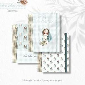 Pack Ilustrações Nossa Senhora Maria Gestante Santinhos Png
