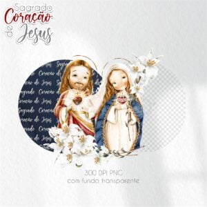 Pack Ilustrações Sagrado Coração de Jesus Santinhos