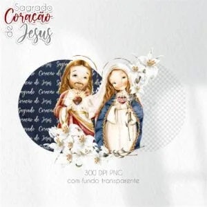 Pack Ilustrações Sagrado Coração de Jesus Santinhos