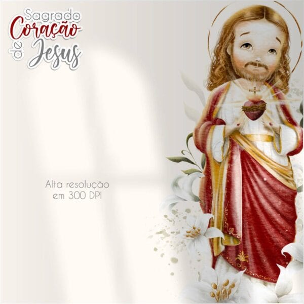 Pack Ilustrações Sagrado Coração de Jesus Santinhos