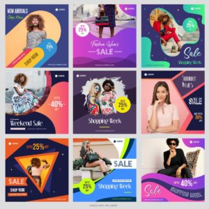 Pack Pacote Artes Prontas Redes Sociais Vetor Corel Cdr