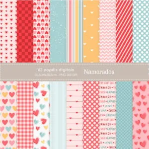 Pack Papéis Digitais Namorados Apaixonados em Png 16 Pack Papéis Digitais Namorados Apaixonados em Png