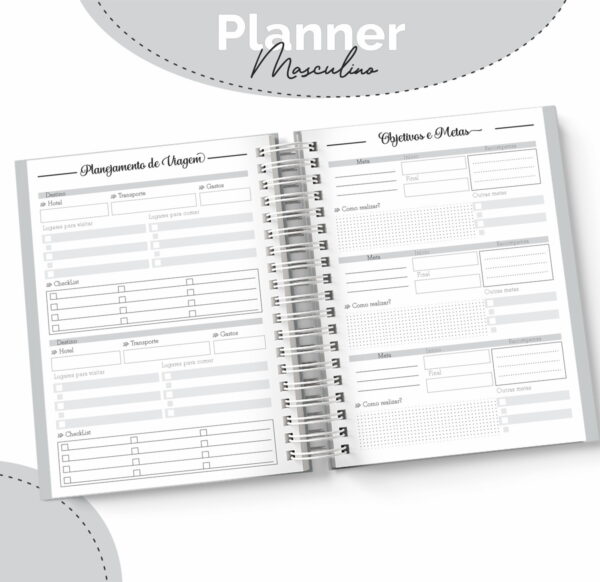 Pack Planners Masculino - Arquivo Digital