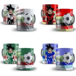 Pack Sublimação Caneca Times Brasileirão Dragon Ball Goku 19 Pack Sublimação Caneca Times Brasileirão Dragon Ball Goku