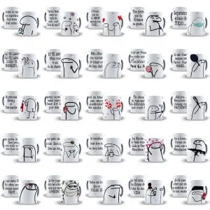 Pacote 110 Artes Flork Meme Sublimação Caneca Em Corel Draw