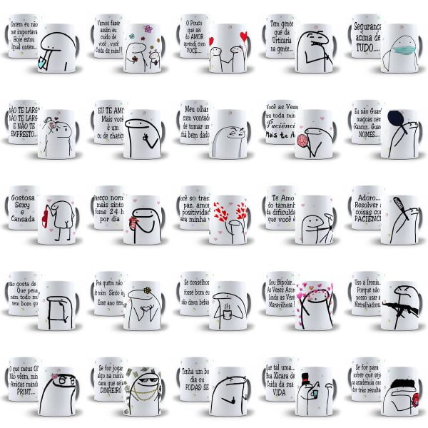 Pacote 110 Artes Flork Meme Sublimação Caneca Em Corel Draw